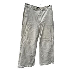 Ann Taylor The Trouser Wide Leg Jeans Women’s Size 16 Ivory High Waist